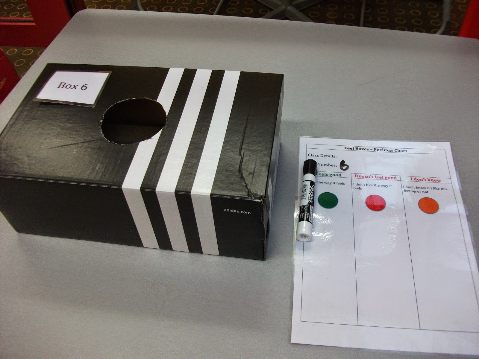 K4 s Kool Blog Feely Boxes Feeling Chart Fun With Karen G In The 
