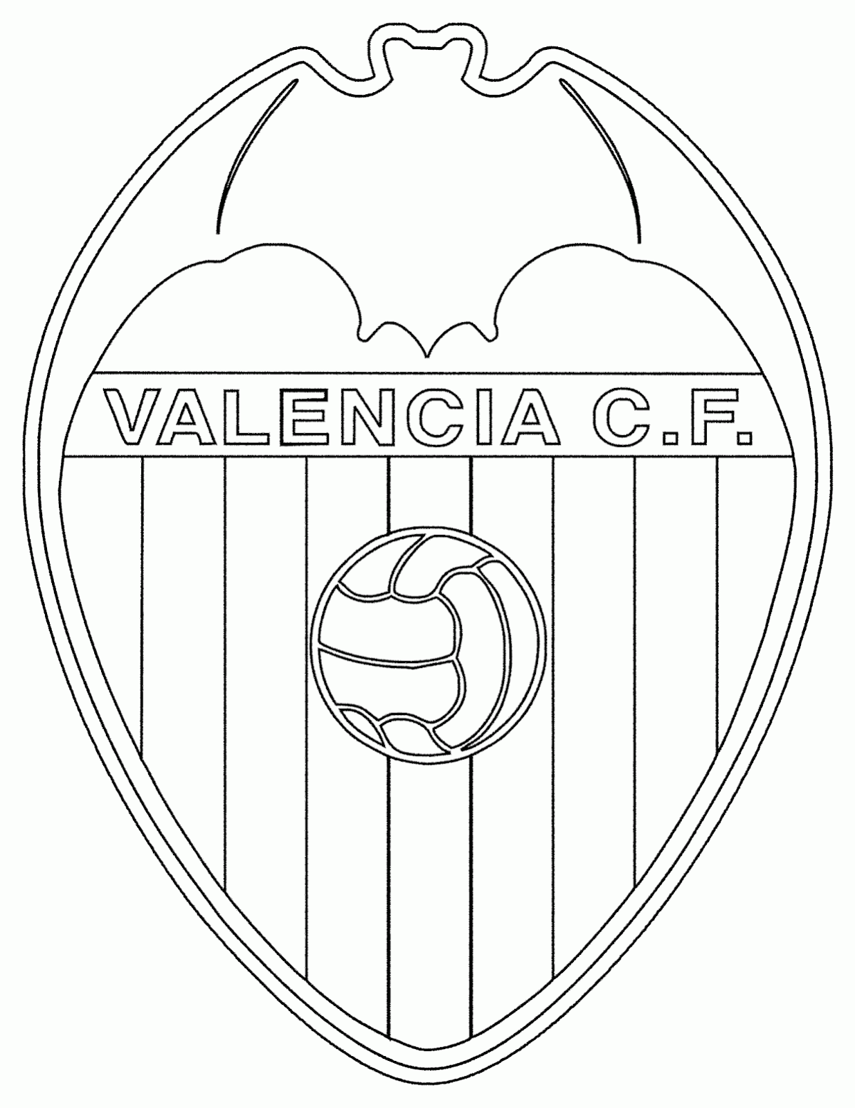 Mewarnai Gambar Logo Klub Valencia - Contoh Anak PAUD