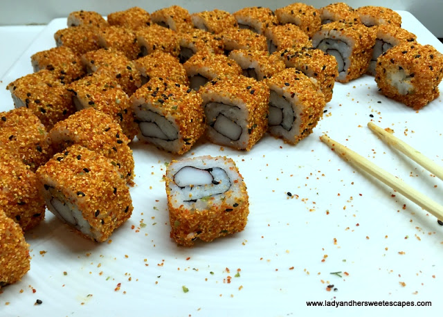 sushi rolls at Channels Media Rotana