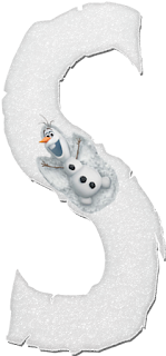 Abecedario de Olaf de Frozen Haciendo Ángeles en la Nieve. Olaf Making Snow Angels Alphabet.