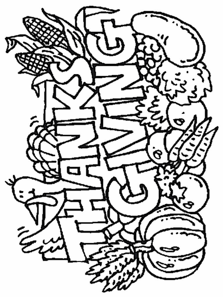 thanks giving coloring pages - photo #43