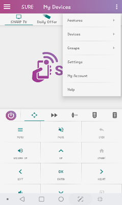 Aplikasi remote TV Android Sure