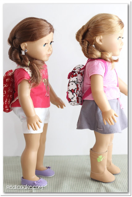 American Girl Doll pattern for cute backpacks for your dolls. #AmericanGirlDoll #Sewing #Pattern #AGDoll #RealCoake American Girl Doll pattern for cute backpacks for your dolls. #AmericanGirlDoll #Sewing #Pattern #AGDoll #RealCoake