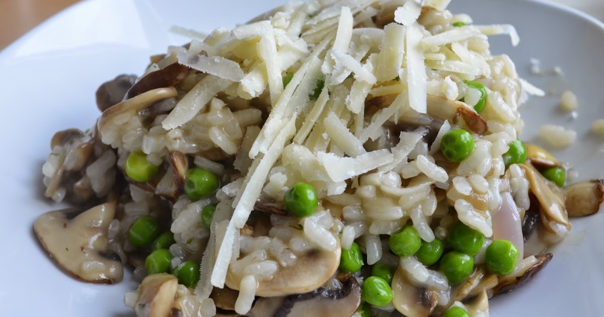 Mushroom and Pea Risotto ~ Stuff and Spice