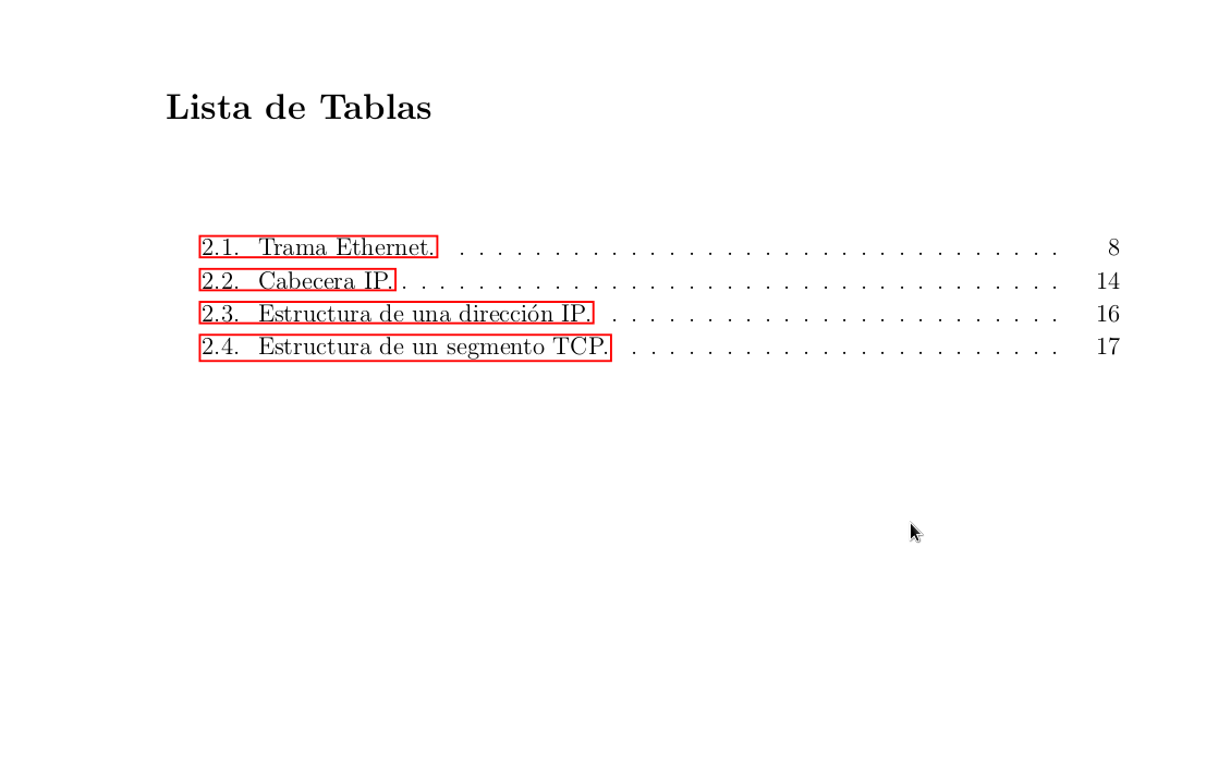 Tiburón de alambre Referencias a imágenes y tablas en LaTeX.