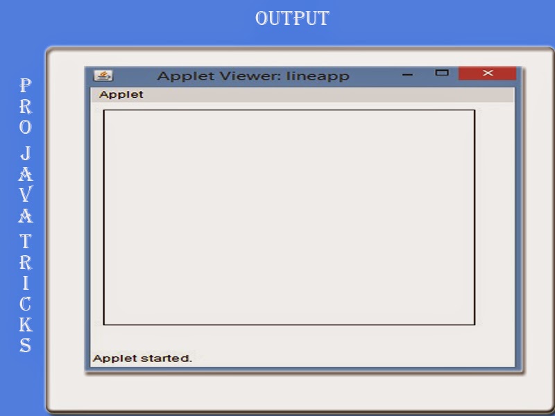How to draw a lines in applet. Projavatricks