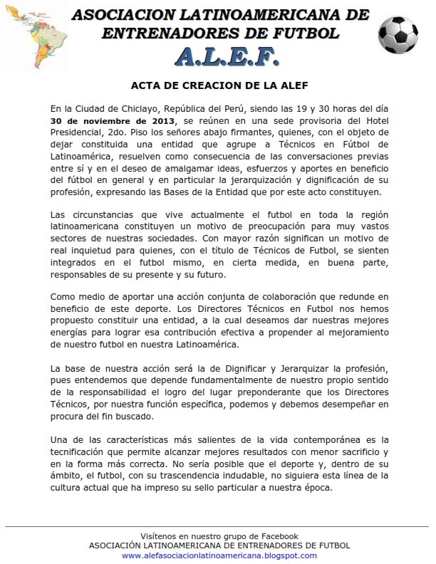ACTA DE CREACIÓN DE LA AELF