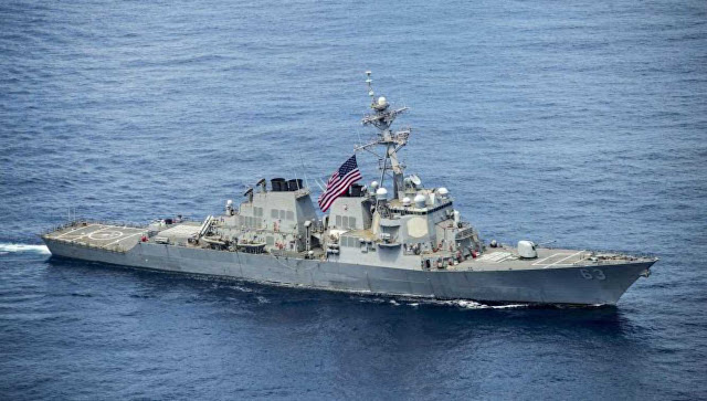 Kapal perang dan pesawat tempur China bertemu dengan perusak Amerika Serikat USS Stethem