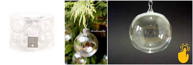 10cm Durchsichtige Weihnachtskugeln 2 Stück | Plastik-Kugeln Zum Befüllen & Dekorieren | Mit Aufhänge-Öse