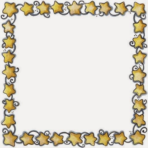 Moons and Stars: Free Printable Frames, Borders and Labels.