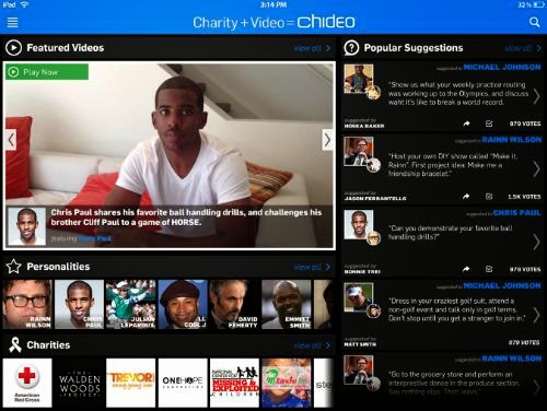 New Chideo (charity + video) app released for iPhone-iPad-iPod touch