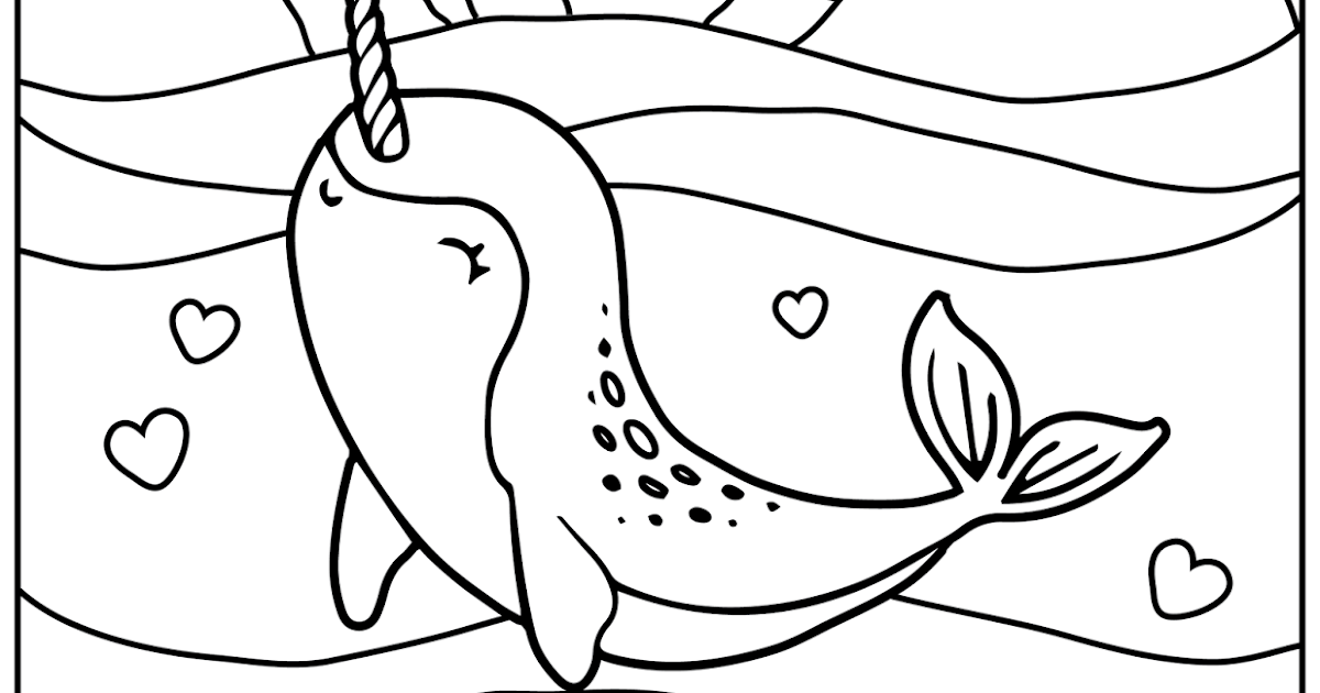 FREE Printable Coloring Page Narwhal