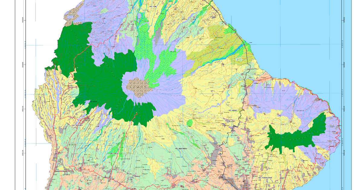 Peta Kota Peta Kabupaten Karangasem 