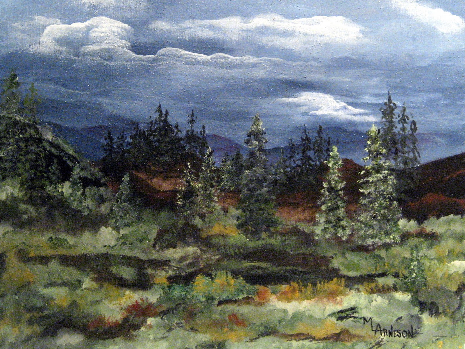 Mary Arneson Fine Art "Colorado Skies" Mountain Paintings by Colorado Artist Mary Arneson