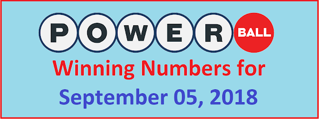 PowerBall Winning Numbers for Wednesday, 05 September 2018 PowerBall Winning Numbers for Wednesday, 05 September 2018