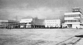 Milan's Linate airport as it appeared when commercial operations began in 1930s