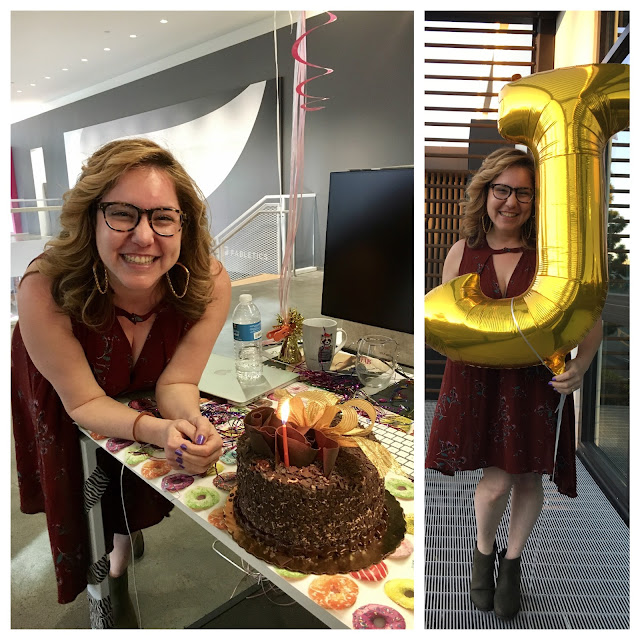 2017, 2018, reflection, Jamie Allison Sanders, birthday, J Balloon, birthday cake