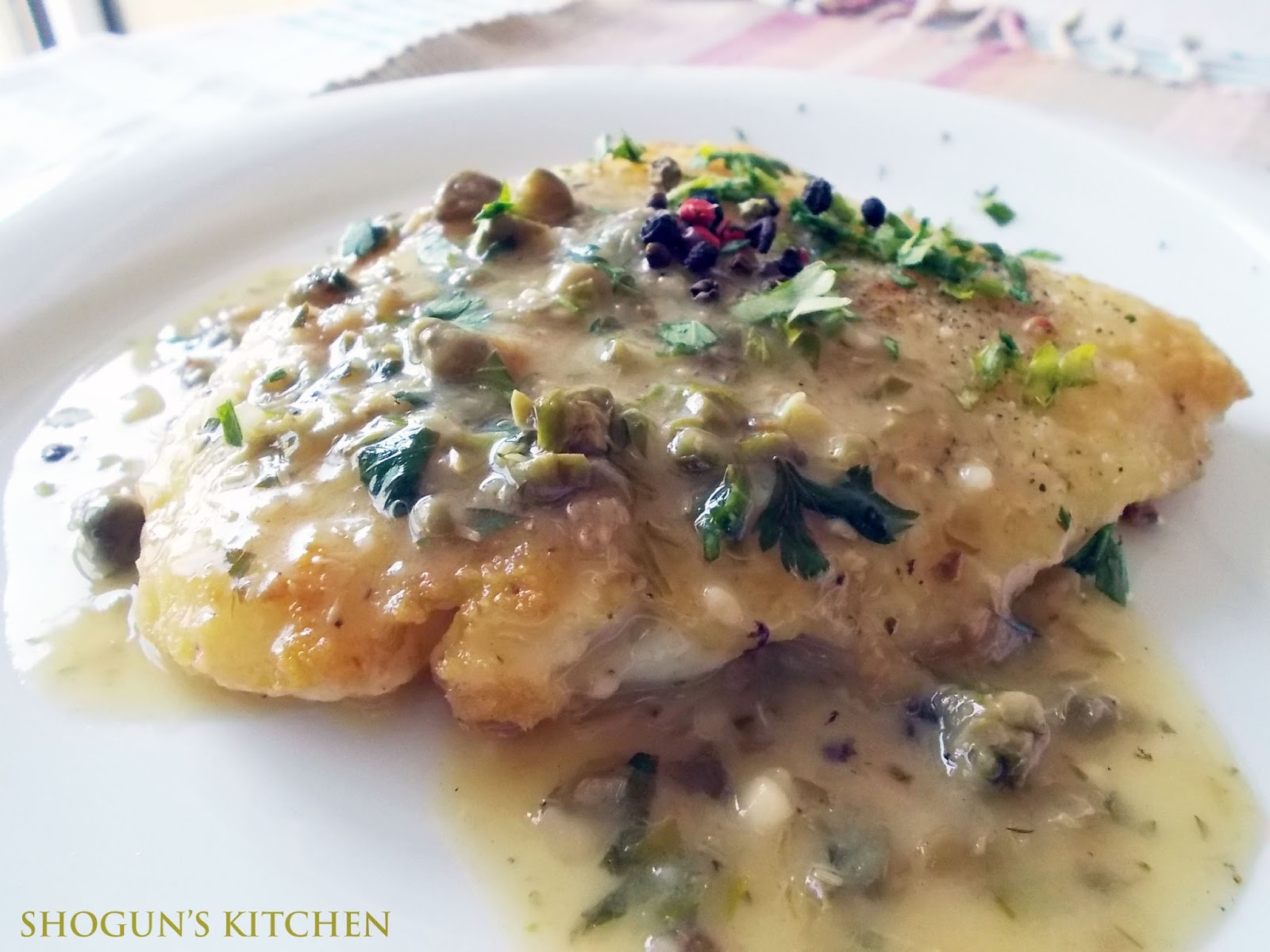 Shogun's Kitchen ΓΛΩΣΣΑ ΓΚΡΕΝΟΜΠΛΟΥΑΖ (SOLE À LA GRENOBLOISE)