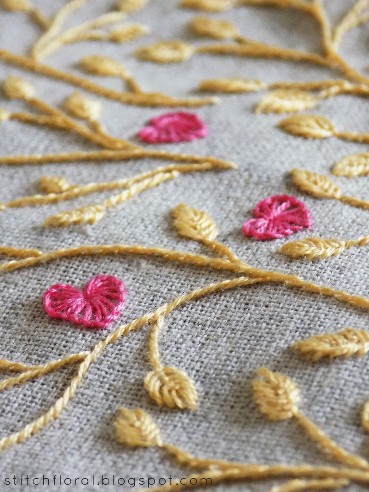 Boho Hand Embroidered bag Stitch Floral