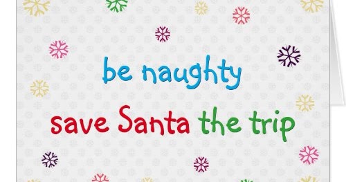 i Smiled You: Be Naughty | Funny Santa Joke Christmas Holiday Card