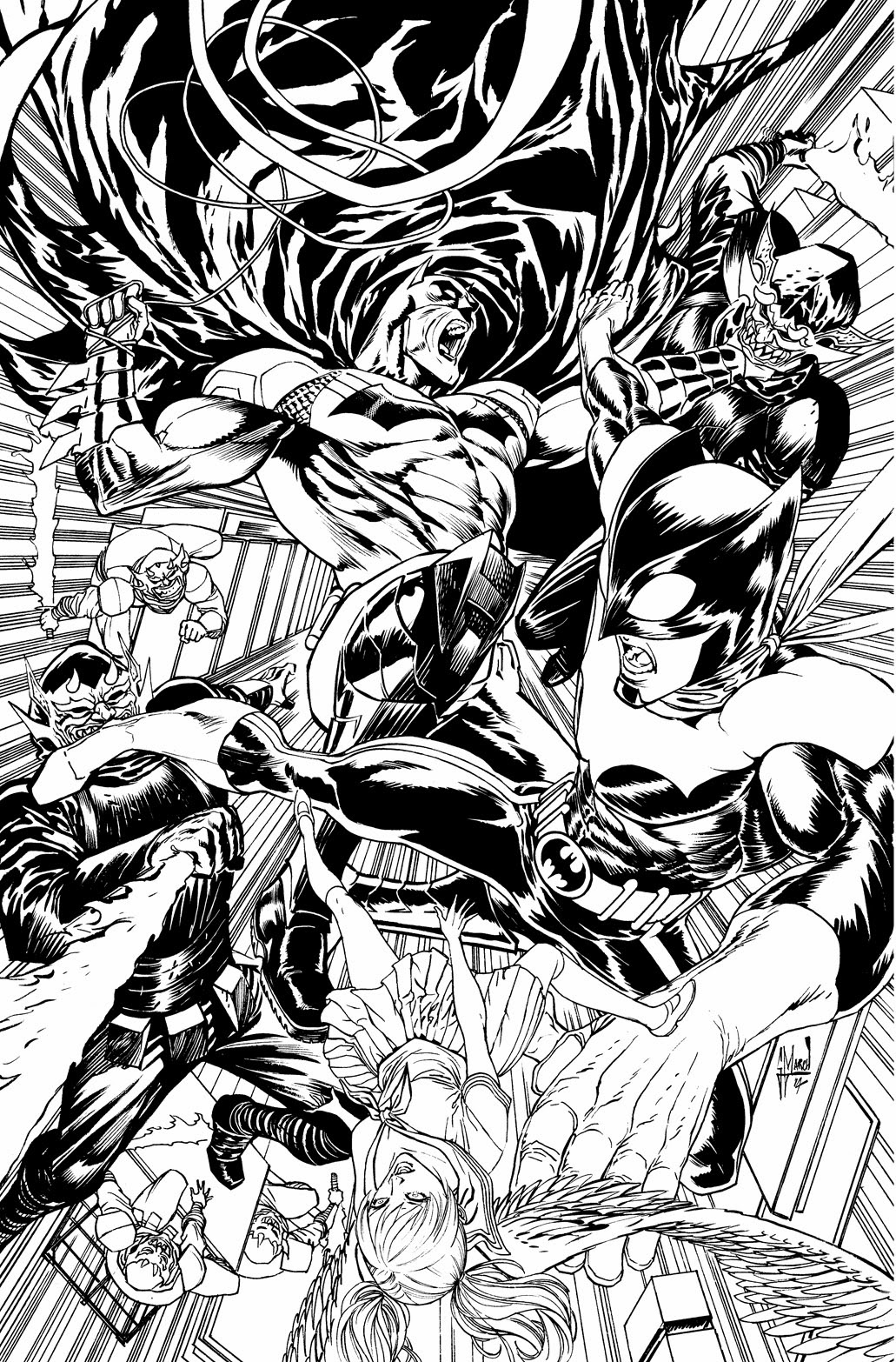 Making of a cover: BATMAN ETERNAL #9 by Guillem March