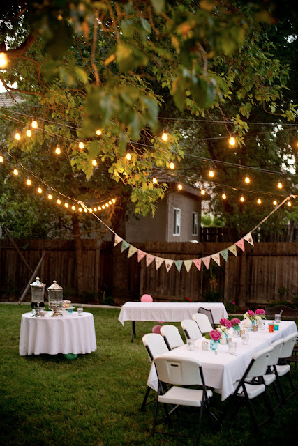 backyard party lighting