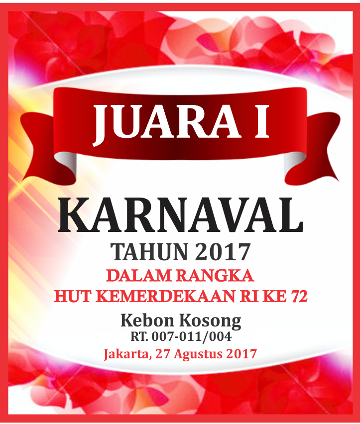 Desain Label Piala HUT RI 72 1