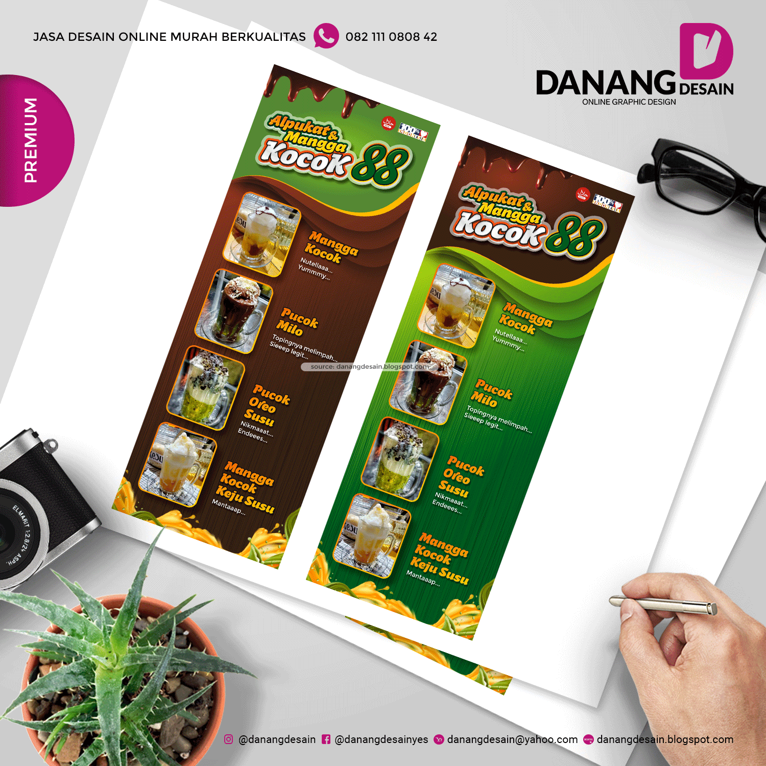 Contoh Desain Banner Alpukat Kocok &amp; Mangga Kocok Contoh