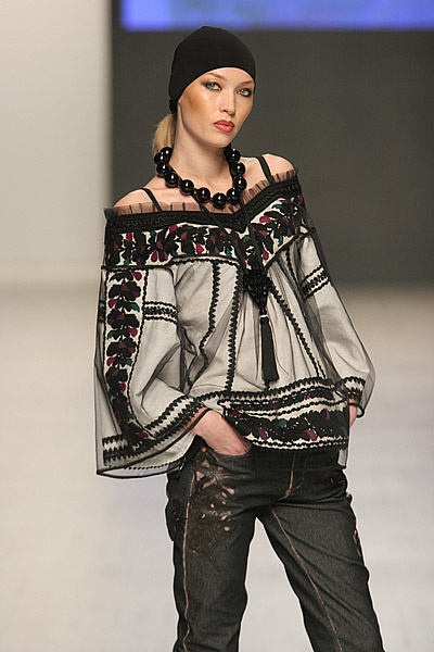 Embroidered blouse from fashion designer Roksolana Bogutska, West Ukraine