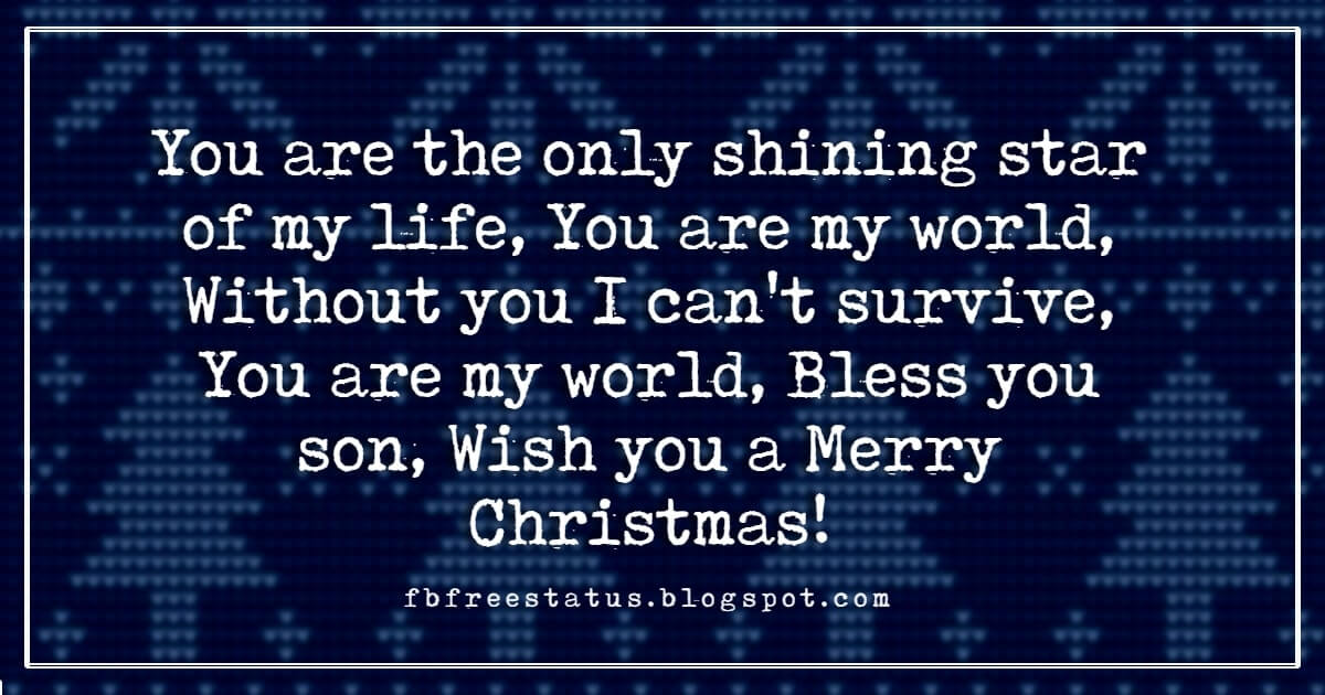 40+ Christmas Messages for Son