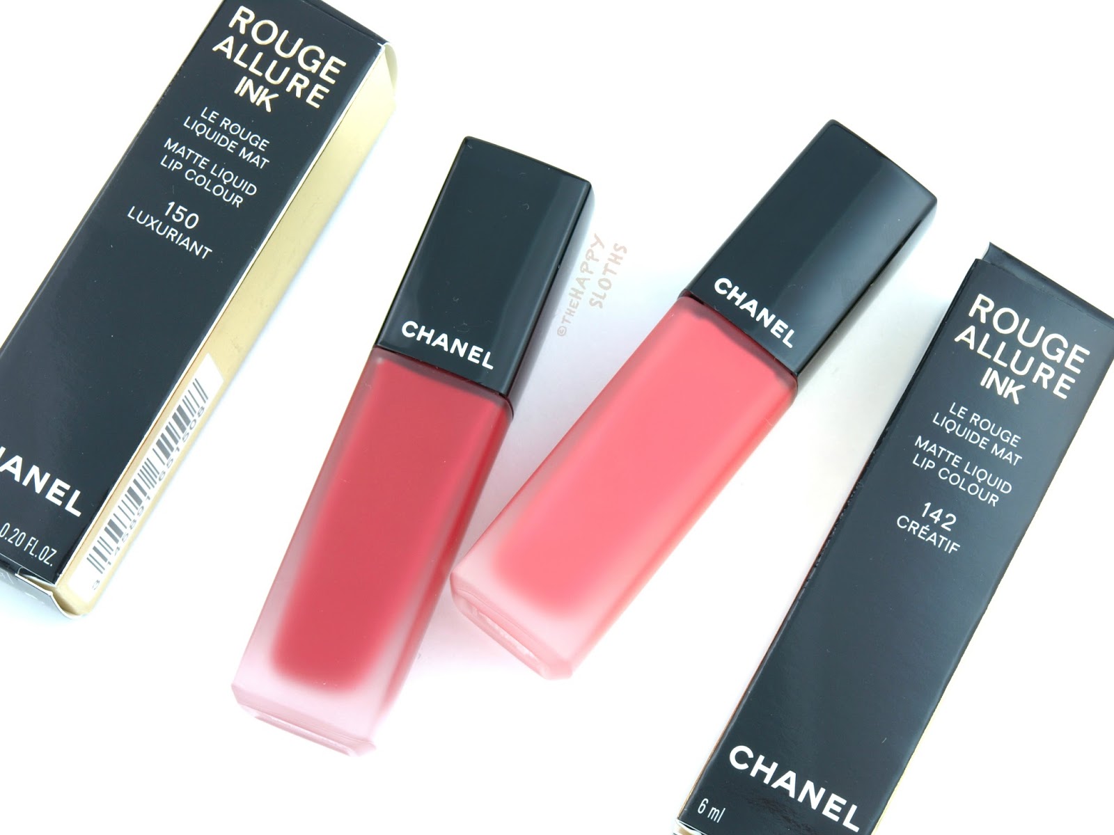 Chanel Rouge Allure Ink Matte Liquid Lip Color in 142 Creatif & 150  Luxuriant: Review and Swatches