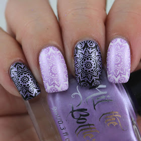 Purple magnetic pigment powder by Moyra for nail art stamping. Available at  .