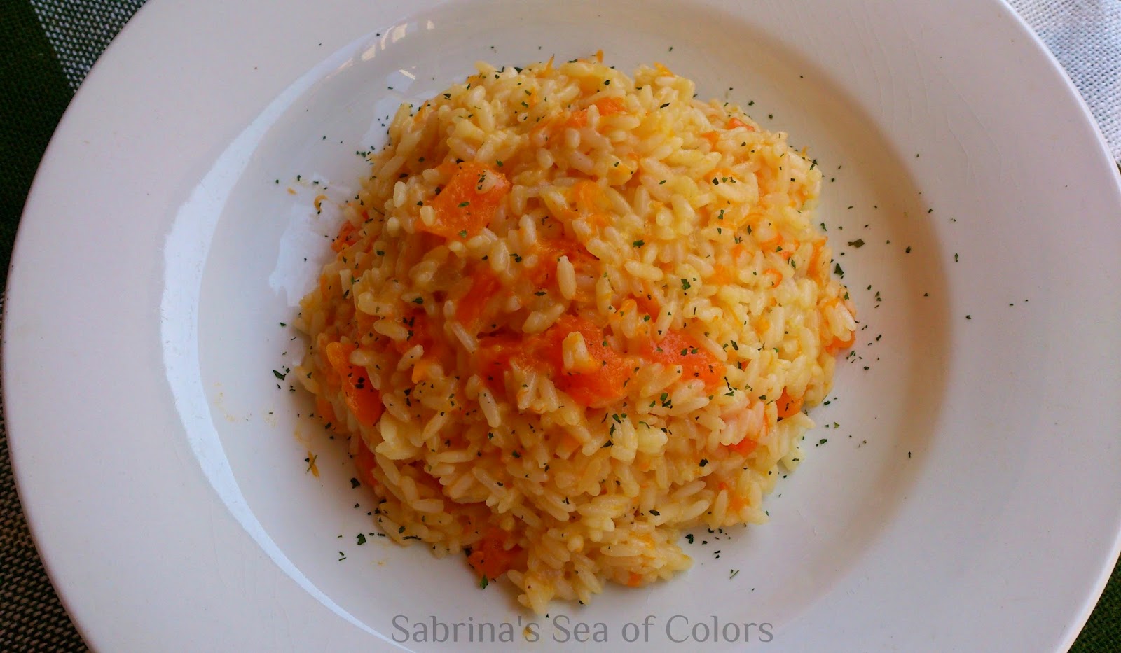 Risotto de calabaza y gruyère Sabrina´s Sea of Colors
