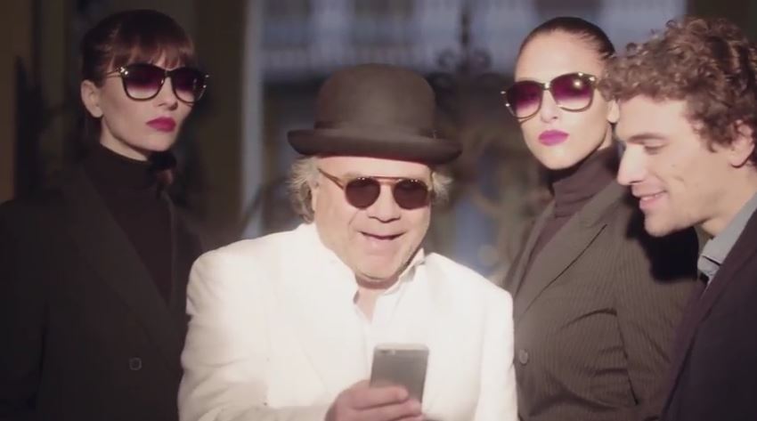 Modello TheFork pubblicità con Jerry Calà con Foto - Testimonial Spot Pubblicitario TheFork 2017