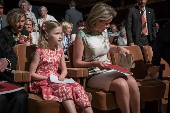 Princess Eleonore and her mother Queen Mathilde of Belgium attended the semi final session of the Queen Elisabeth Piano Competition