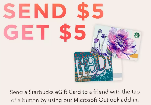 $10 starbucks gift card for $5