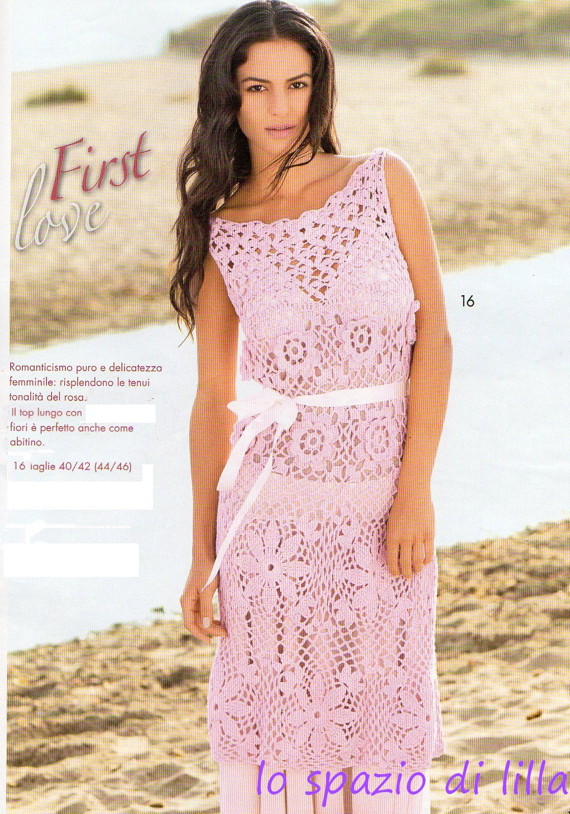 Vestitino Uncinetto Uncinetto Abiti Vestitino Bimba Uncinetto