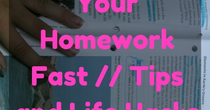 How do you finish your homework fast
