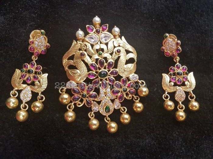 Silver Metal Peacock Pendant Gallery Jewellery Designs