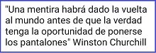 WINSTON CHURCHILL OPINA SOBRE LA MENTIRA