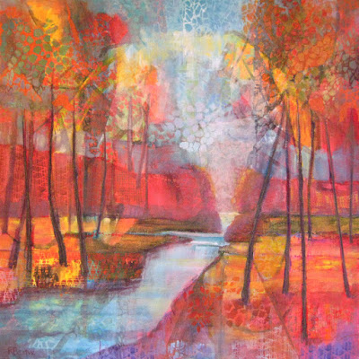 colorful abstract landscape painting