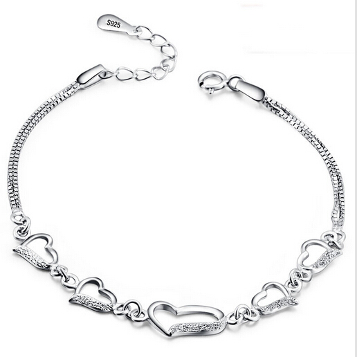 latest design sterling silver bracelet women