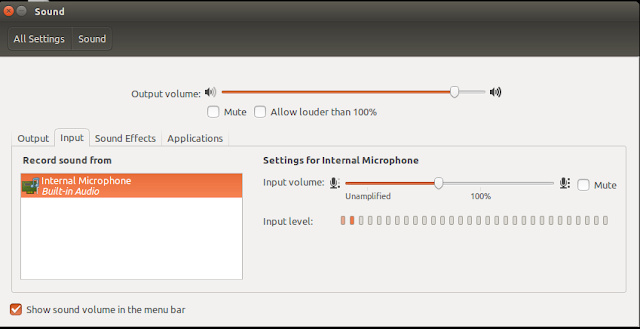 Setting Microphone di Ubuntu Untuk melakukan perekaman Setting Microphone di Ubuntu Untuk melakukan perekaman