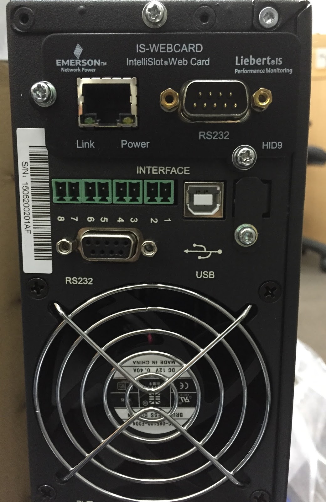 My Network Lab Emerson Liebert GXT4 UPS  Card