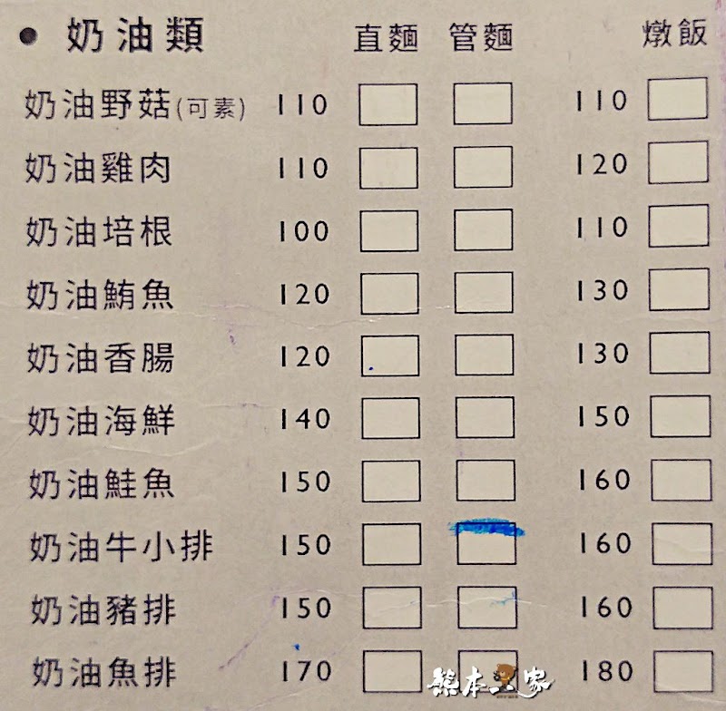 米卡義式麵坊menu菜單|放大清晰版詳細分類資訊