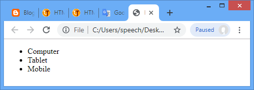 ulists