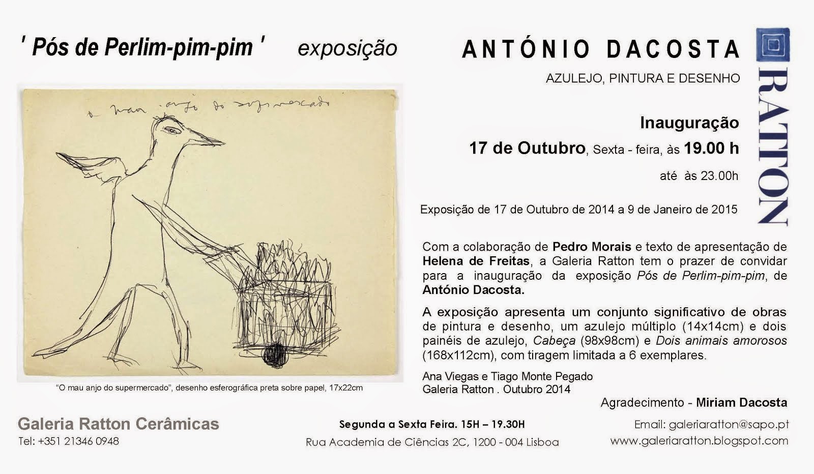 António Dacosta Convite PT