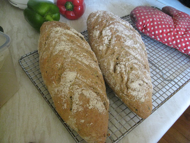 mint and courgette batards