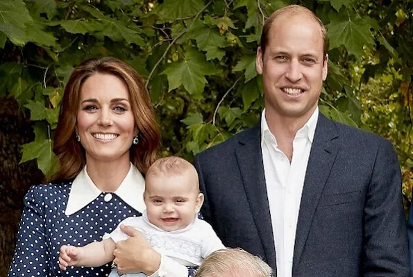 Kate Middleton wore Alessandra Rich Pleated polka dot silk crepe de chine midi dress. Meghan Markle wore an off-white sheath dress by Givenchy