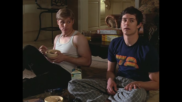 seth cohen 78 blue tshirt ryan atwood eating cereal wife beater